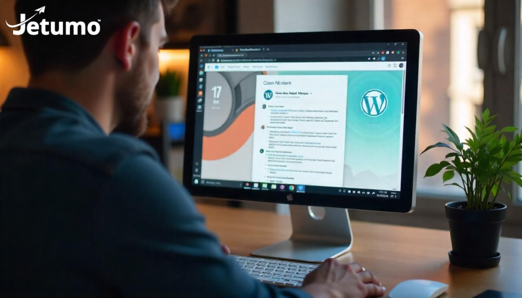 WordPress Updates Explained: Why They Matter and What Can Go Wrong 4 Small business owner updating WordPress
